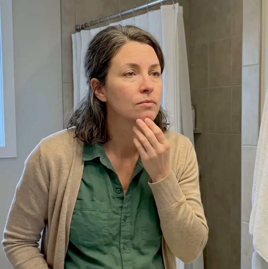 Women in midlife using a natural wellness routine