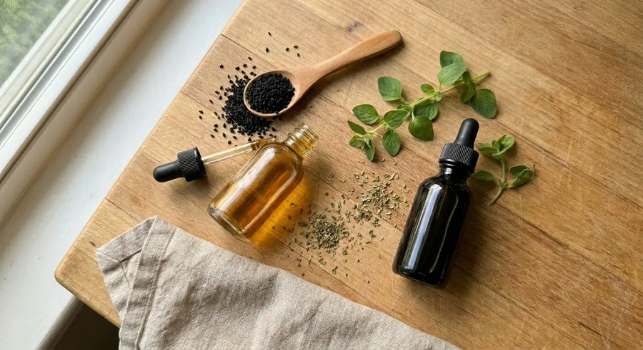 Women in midlife using a natural wellness routine