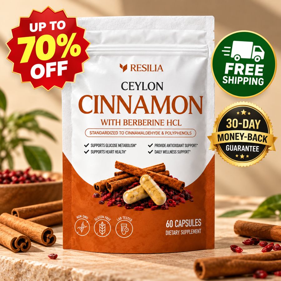 Resilia Ceylon Cinnamon with Berberine HCl pouch