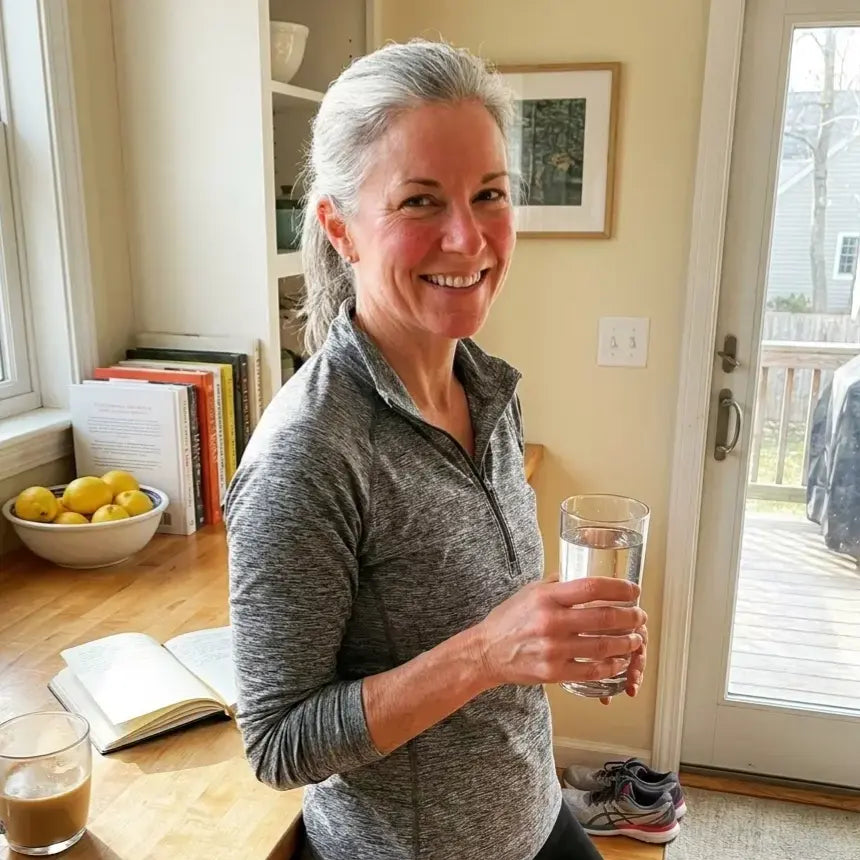 Women in midlife using a natural wellness routine