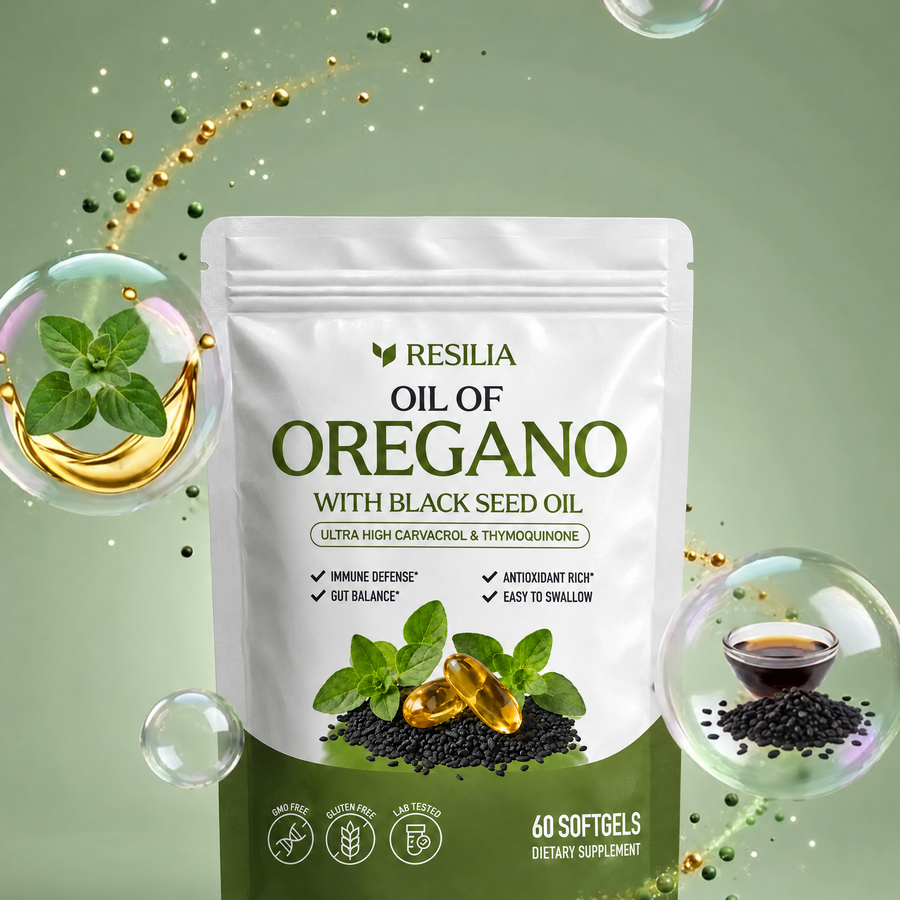 Resilia Oil of Oregano softgels pouch